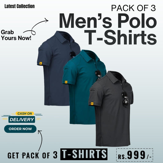 Premium Men's Cotton T-Shirts- Pack of 3